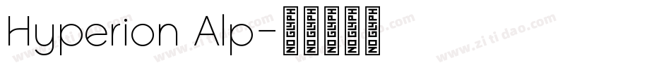 Hyperion Alp字体转换